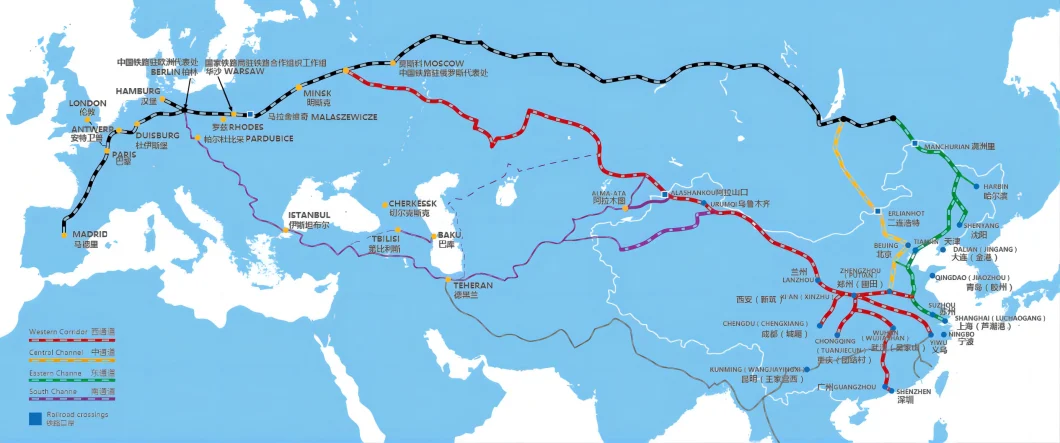 DDU DDP Railway Transport FCL&LCL Shenzhen Ningbo Guangzhou Shanghai China to Finland Sweden Moldova Hungary European Worldwide